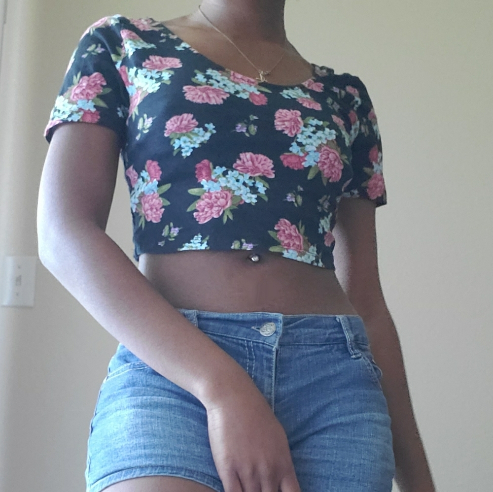 Floral crop top